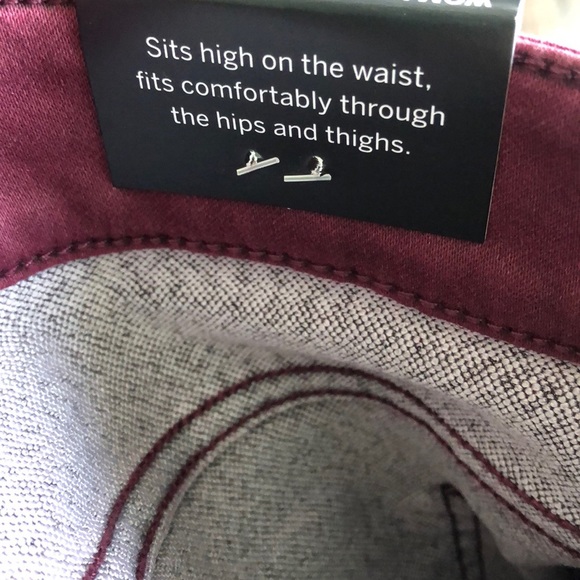 Dress Barn Burgundy All Day Stretch Straight Jeans - Picture 5 of 10